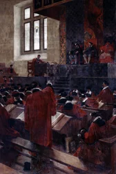 Anne du Bourg e Enrico II nel Parlamento di Parigi, 10 giugno 1559