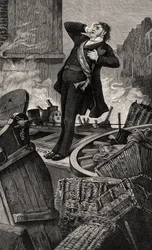 Morte di Baudin - illustrazione da Histoire d’un crime, XIX secolo