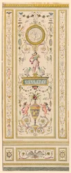 Disegno, pannello ornamentale, 1775-1800