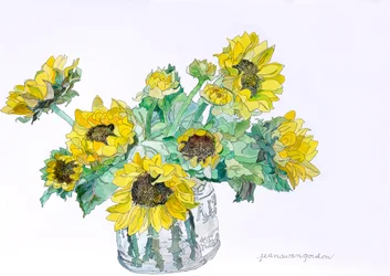 Girasoli, 2007 (acquerello e inchiostro su carta)