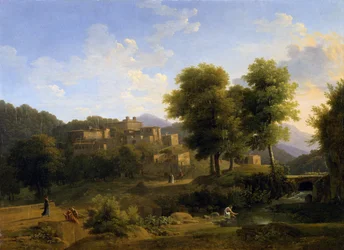 Veduta di una città nei colli Sabini
