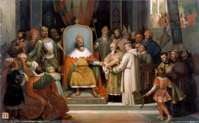 Carlo Magno riceve Alcuino, 780