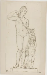 Scultura di Venere e Cupido, con armatura di Marte