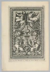 Foglio dal set, "Ornemens de Peaneaux pour... Lambris"