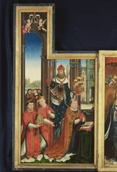 Polittico della Glorificazione della Santissima Trinità, pannello raffigurante abati, 1509-15