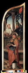 Rappresentazione di San Guglielmo di Bruxelles, San Bernardo di Chiaravalle (pannello di destra del trittico dell