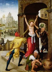 Il martirio di santa Barbara, 1528
