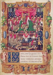 Enrico II presiede una riunione del capitolo dell