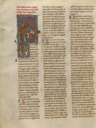 Tristano che disarciona Sagremor