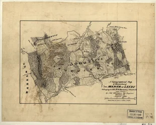 Mappa topografica della porzione di "The Manor of Leeds" appartenente al Col. M.G. Harman di Staunton, Va. LOC 2005625200