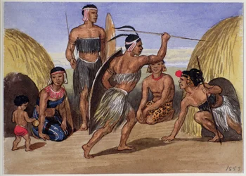 Zulus che danzano a Londra, 1853