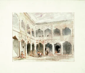 Cortile del Palazzo del Infantado a Guadalajara (Spagna)