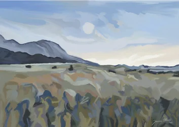 Paesaggio montano astratto