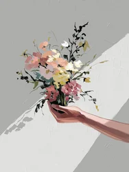 Fiori in mano