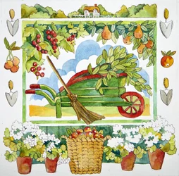 Carriola - giardino circostante, 2012 acquerello