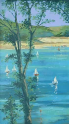 Salcombe attraverso gli alberi
