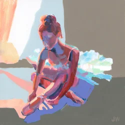 Ballerina seduta