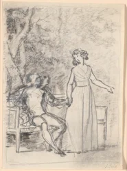 Bozza di composizione per il ritratto di famiglia Rabenske