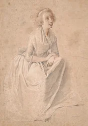 Rosine Juel, nata Dørschel; studio per doppio ritratto di Juel e sua moglie al cavalletto