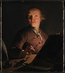 Autoritratto alla luce della candela