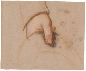 Studio per il ritratto della famiglia Ryberg; la mano sinistra di Johan Christian Ryberg che tiene un cappello