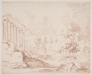 Prospetto Italiano con Tempio e Chiesa