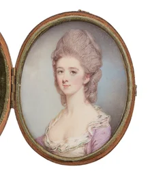 Ritratto miniatura di una signora