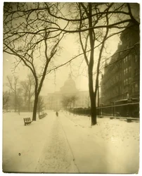 State House nella tempesta, Boston, USA, c.1902-10