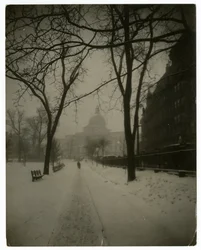 State House nella tempesta, Boston, USA, c.1902-10