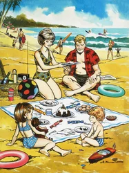 Un picnic di Natale sulla spiaggia