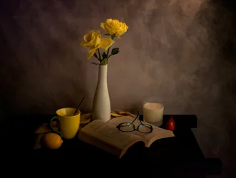 Rose gialle - Lettura tranquilla
