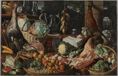 Scena di cucina con Cristo in Emmaus