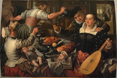 Scena di cucina con concerto