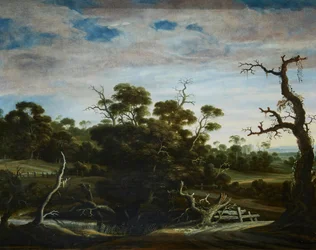 Paesaggio collinare con alberi