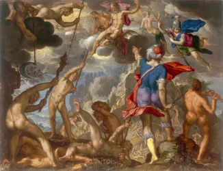 La battaglia tra gli dei e i giganti, c.1608