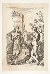 Diane de Gabies e un Fauno, da Sculpturae Veteris Admirata