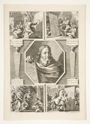 Ritratto di Apelle e quattro scene della vita di Apelle