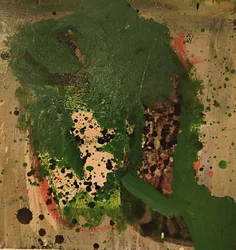 Macchia di vernice verde in grassetto