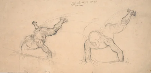 Due studi di ragazzi che strisciano (o angeli volanti)