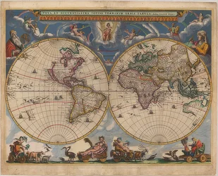 Carta del mondo. Doppia emisfero