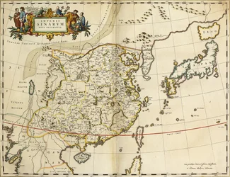 Mappa della Cina, da "Atlas Maior Sive Cosmographia Blaviana"