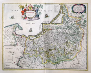 Mappa della Prussia Orientale, da 