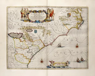 Mappa della Virginia e della Florida, 1667