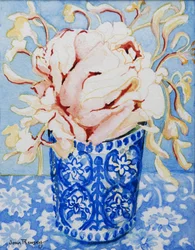 Rosa Rosa e Caprifoglio
