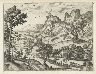 Paesaggio con caccia al falcone