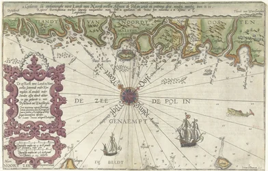Mappa di una parte della costa di Norvegia e Svezia