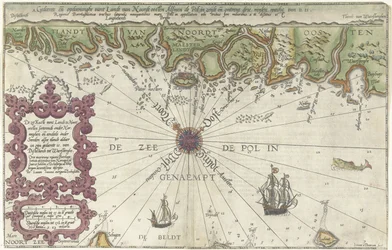 Mappa di parte della costa di Norvegia e Svezia