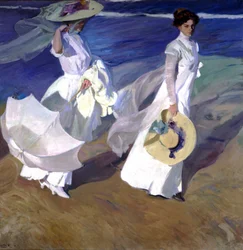 Passeggiata in riva al mare