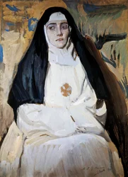 Una suora. Dipinto di Joaquín Sorolla (1863-1923)