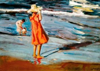 Bambini sulla spiaggia, dipinto di Joaquín Sorolla (1863-1923). 1900